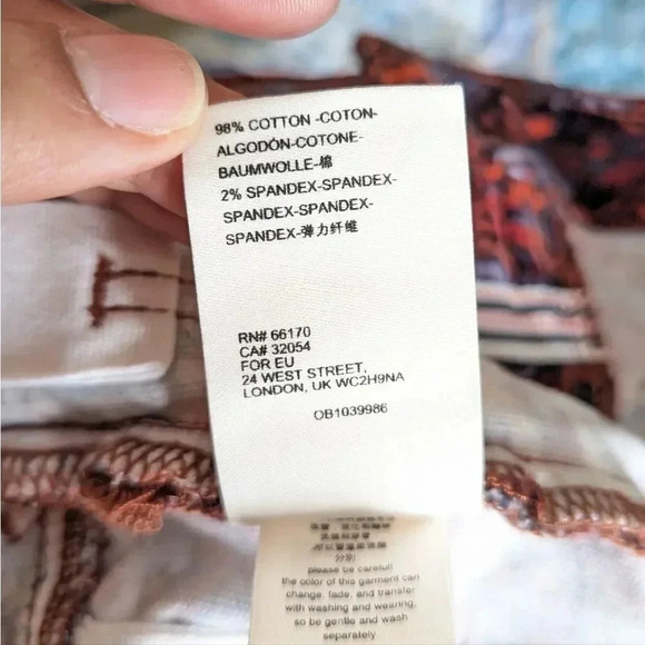 Pilcro & the Letterpress Size 25 High Rise Skinny Pants Floral Corduroy Stretchy - Picture 9 of 13